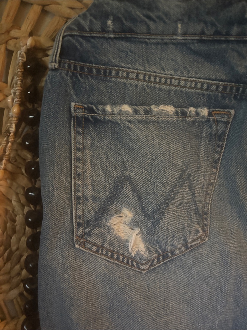 MOTHER Distressed Light Blue Denim Mini Skirt - Picture 8 of 12